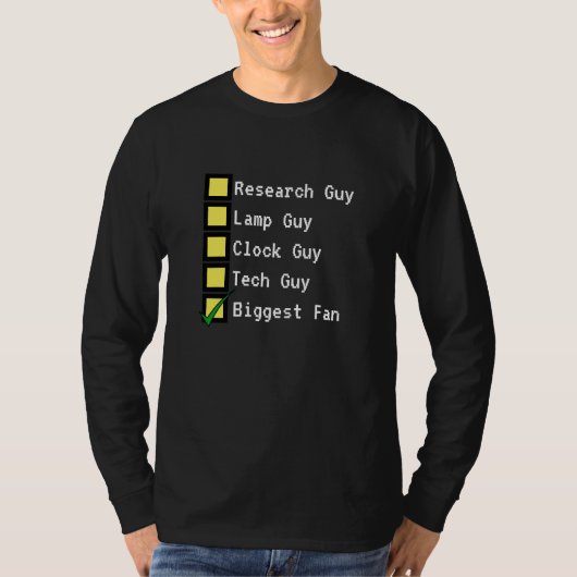 最大のファンのチェックリスト Tシャツ (正面)