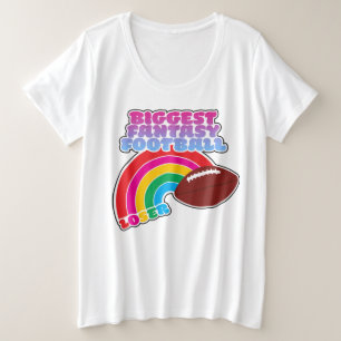 最大のファンタジーサッカー敗者の処罰 プラスサイズTシャツ