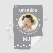 最大のファン – GRANDPA – フォトゴルファパーソナライズされたー ゴルフタオル (インサイチュ)