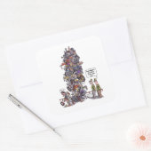 最大の痛み敗者の大きな四角いステッカー スクエアシール (封筒)