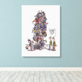 最大の痛み敗者の白いキャンバス印刷 キャンバスプリント (インサイチュ (ウッドフロア))