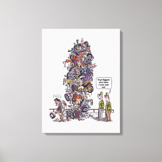 最大の痛み敗者の白いキャンバス印刷 キャンバスプリント (正面)