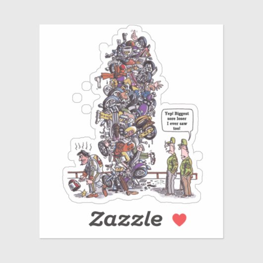 最大の痛み敗者の輪郭シール シール (シート)