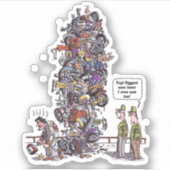 最大の痛み敗者の輪郭シール シール (正面)