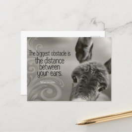 「最大の障害」感動的引用文 ポストカード