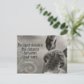 「最大の障害」感動的引用文 ポストカード (スタンド正面)