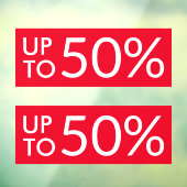 最大カスタム販売%の看板の赤いウィンドウの貼り ウィンドウサイン (シート3)