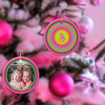 最大カラフル明るいストライプモノグラム写真