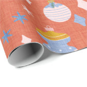 最大クリスマスオレンジ ラッピングペーパー (ロールコーナー)