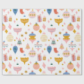 最大クリスマスホワイト ラッピングペーパー (フラット)