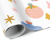 最大クリスマスホワイト ラッピングペーパー (ロールコーナー)