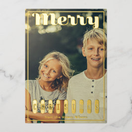 最大スクリプメリートのクリスマス写真 箔シーズンカード