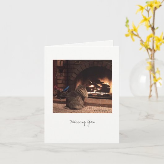 最大ネコ#8 カード (黄色い花)