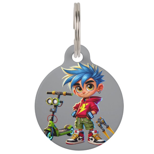 最大ロッケット ペット　ネームタグ (正面)