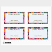 最大主義フローラ作家署名蔵書票 長方形シール (シート)