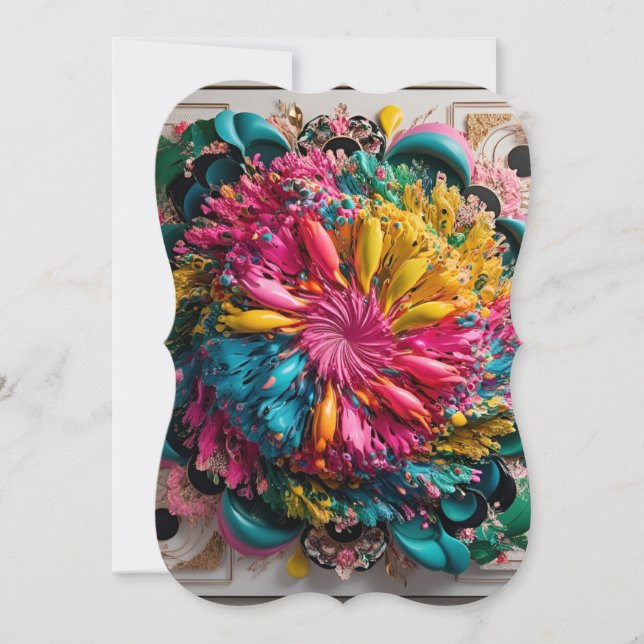 最大主義印刷可能折曲抽象芸術 カラフル (正面)