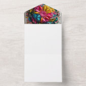 最大主義印刷可能折曲抽象芸術 カラフル オールインワン招待状 (内側)
