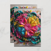 最大主義印刷可能折曲抽象芸術 カラフル サンキューカード (正面/裏面)