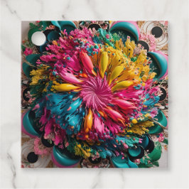 最大主義印刷可能折曲抽象芸術 カラフル フェイバータグ