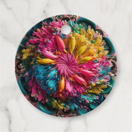 最大主義印刷可能折曲抽象芸術 カラフル フェイバータグ