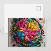 最大主義印刷可能折曲抽象芸術 カラフル ポストカード (正面/裏面)