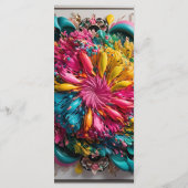 最大主義印刷可能折曲抽象芸術 カラフル メニュー (裏面)