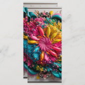 最大主義印刷可能折曲抽象芸術 カラフル メニュー (正面/裏面)