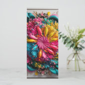 最大主義印刷可能折曲抽象芸術 カラフル メニュー (スタンド正面)