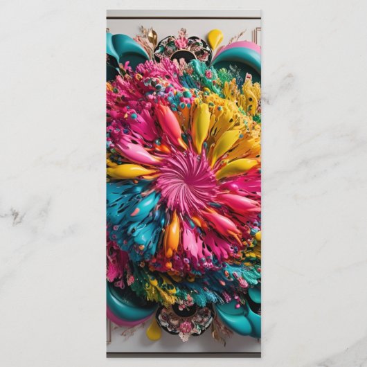 最大主義印刷可能折曲抽象芸術 カラフル メニュー (正面)