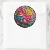 最大主義印刷可能折曲抽象芸術 カラフル ラウンドシール (バッグ)