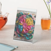 最大主義印刷可能折曲抽象芸術 カラフル 台座サイン (インサイチュ)