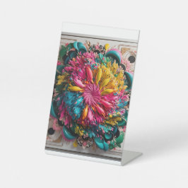 最大主義印刷可能折曲抽象芸術 カラフル 台座サイン