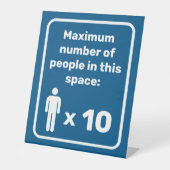最大人数 台座サイン (正面)