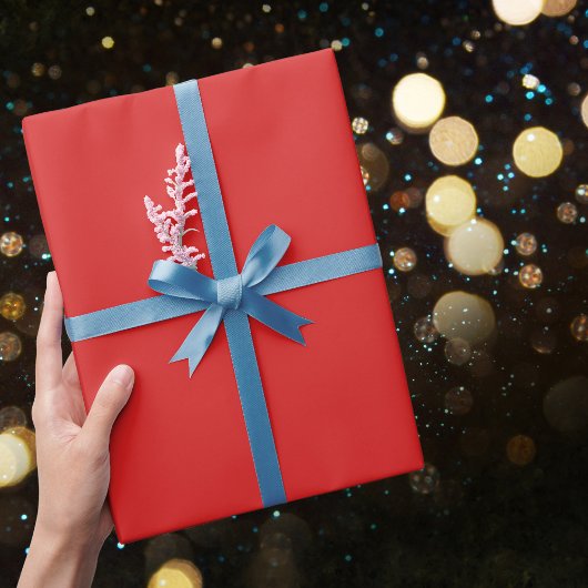 最大無地の赤 ラッピングペーパー