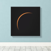 最大部分食に近太陽のい キャンバスプリント (インサイチュ (ウッドフロア))