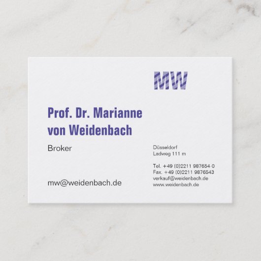 最大限エレガントに 名刺 (正面)