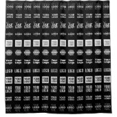 最大12個のロ違うゴまたはアップロードされた画像 シャワーカーテン (正面)