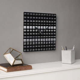 最大12個のロ違うゴまたはアップロードされた画像 スクエア壁時計