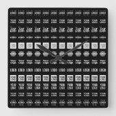 最大12個のロ違うゴまたはアップロードされた画像 スクエア壁時計 (正面)