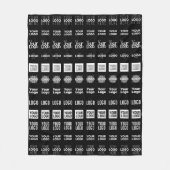 最大12個のロ違うゴまたはアップロードされた画像 フリースブランケット (正面)