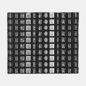 最大12個のロ違うゴまたはアップロードされた画像 フリースブランケット (正面(横))