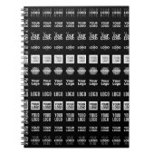 最大12種類のロゴまたはアップロード画像 ノートブック (正面)