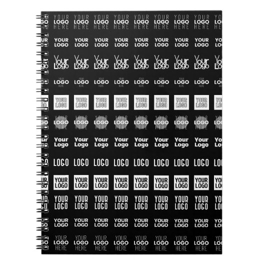 最大12種類のロゴまたはアップロード画像 ノートブック (正面)