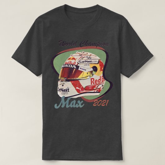 最大2021 F1チャンピオン Tシャツ (デザイン正面)