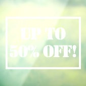 最大50%の販売承認ウィンドウが固定 ウィンドウサイン (シート3)