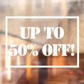 最大50%の販売承認ウィンドウが固定 ウィンドウサイン (シート2)