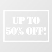 最大50%の販売承認ウィンドウが固定 ウィンドウサイン (シート)