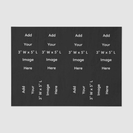 最大6枚の画像を追加できるテンプレートティシューペーパー 薄葉紙 (正面)