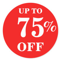 最大75%オフ販売のビジネステッカーの明るい赤