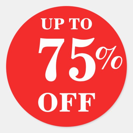 最大75%オフ販売のビジネステッカーの明るい赤 ラウンドシール (正面)